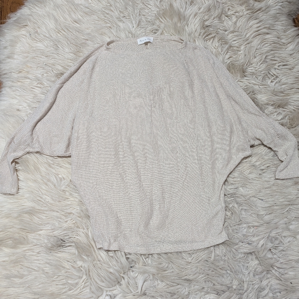 waffle knit 3/4 sleeve top by Paris to Jena